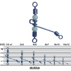 Inox Boncuk Uzun Bilyalı 3lü Fırdöndü 10'lu